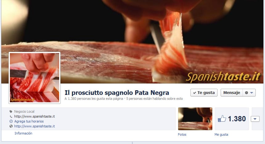 Il Prosciutto Pata Negra en Facebook