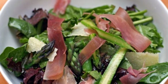 ensalada jamón espárragos